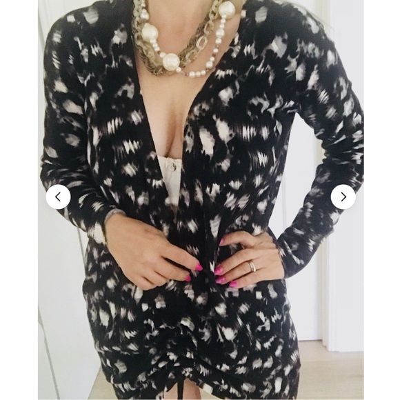 Witchery Dresses & Skirts - Witchery Leopard Dress Medium Animal Cotton Mini Long Sleeve